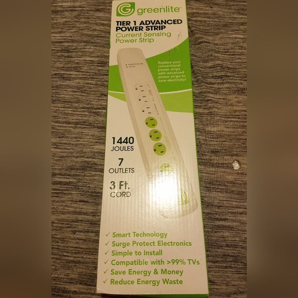 Current sensing power strip (greenlite)